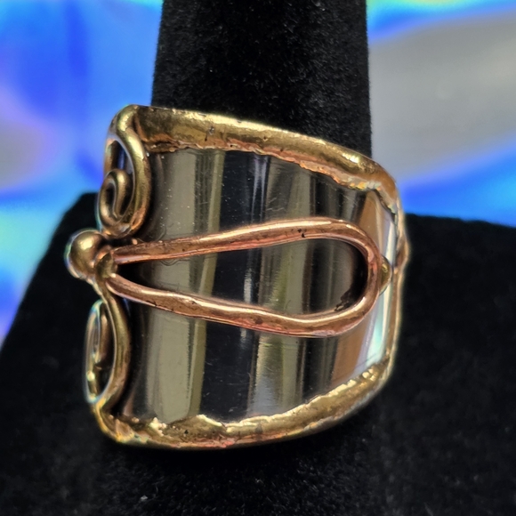 Ring Brass & Copper‎ Cuff Item# 0067 - Picture 2 of 4